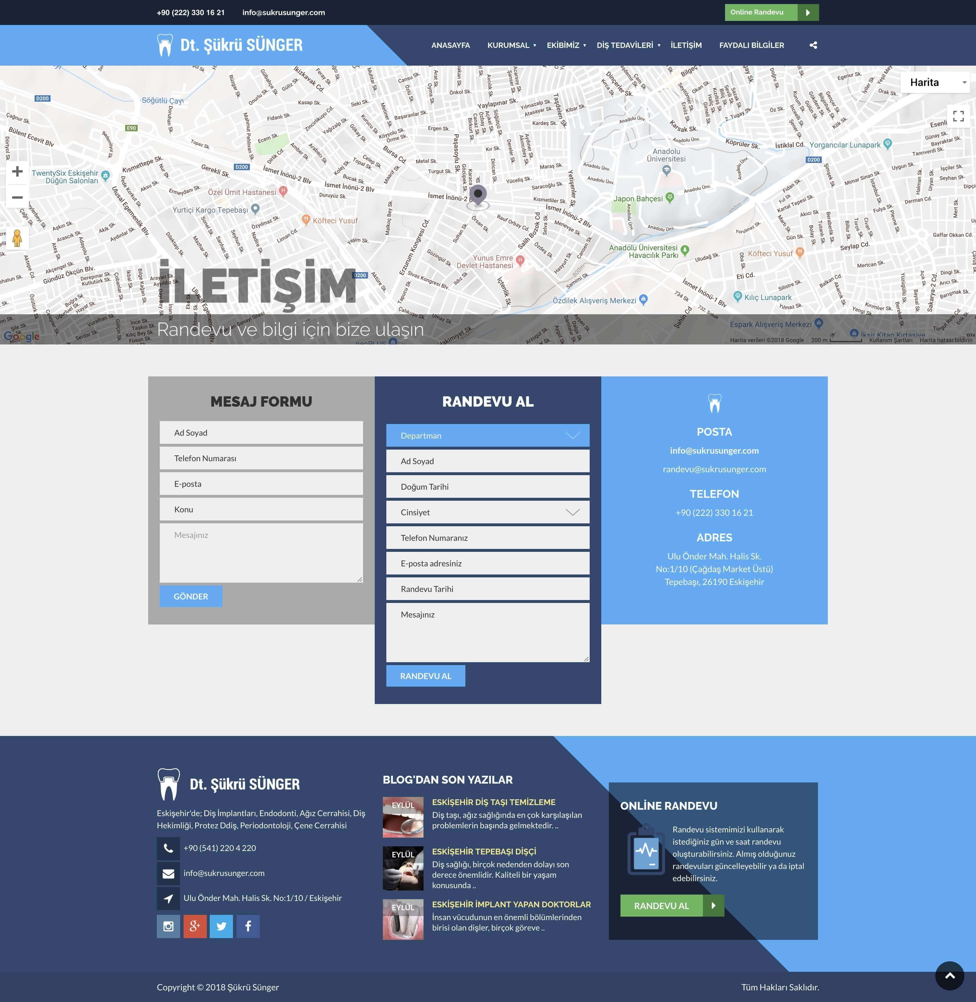 Diş Hekimi Web Sitesi Scripti Resimleri 3