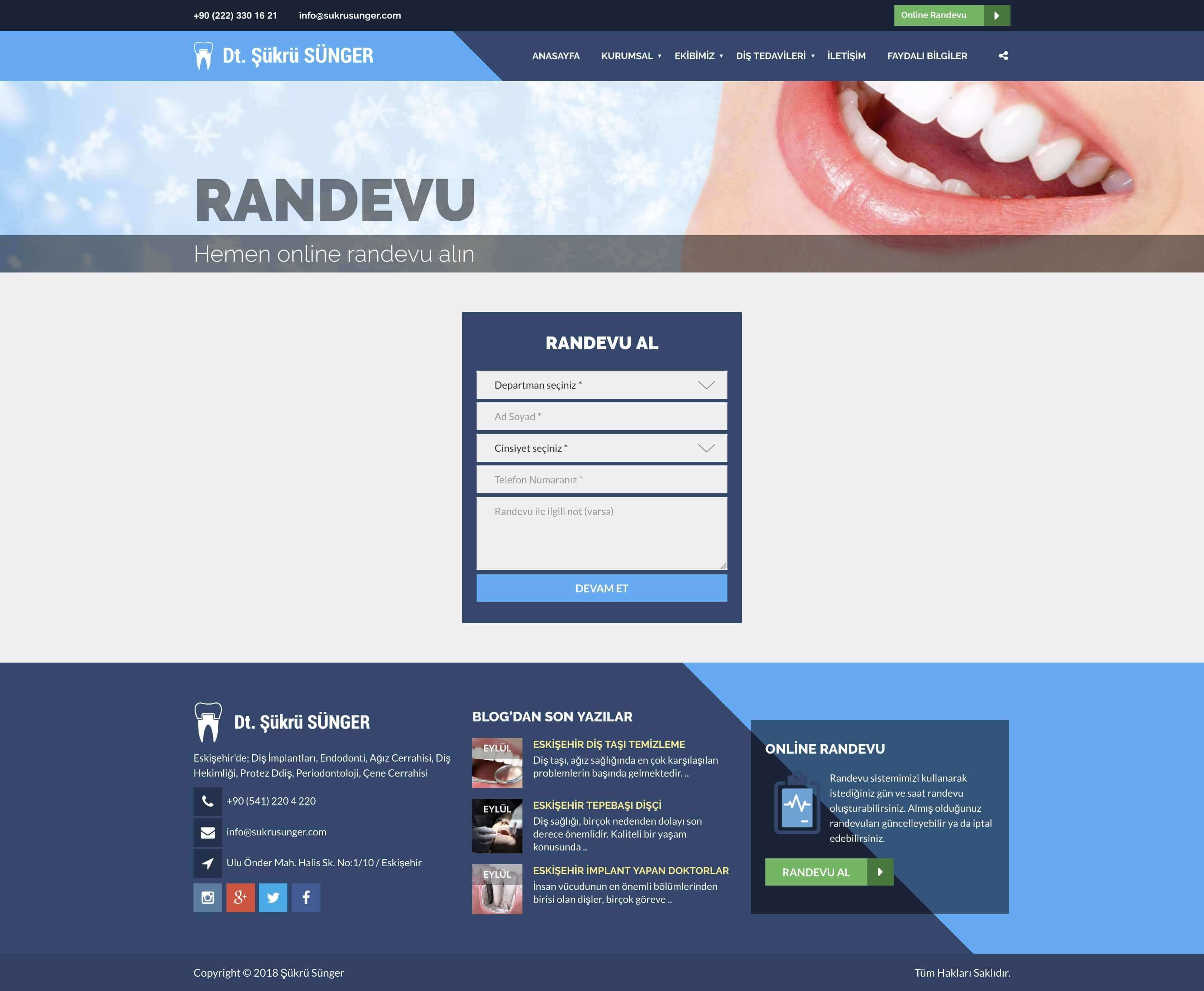 Diş Hekimi Web Sitesi Scripti Resimleri 2